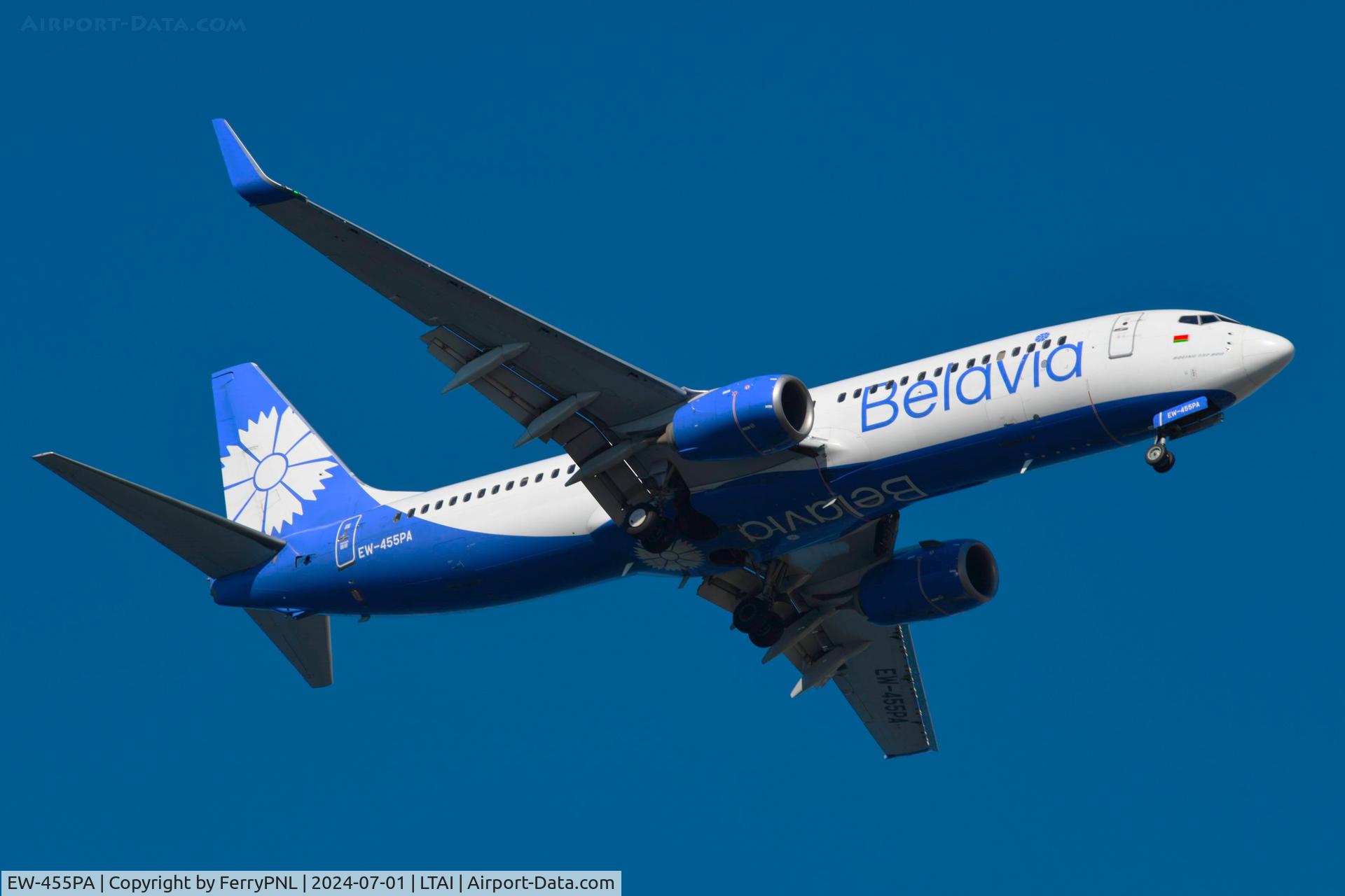 EW-455PA, 2016 Boeing 737-8ZM C/N 61421, Arrival of Belavia B738