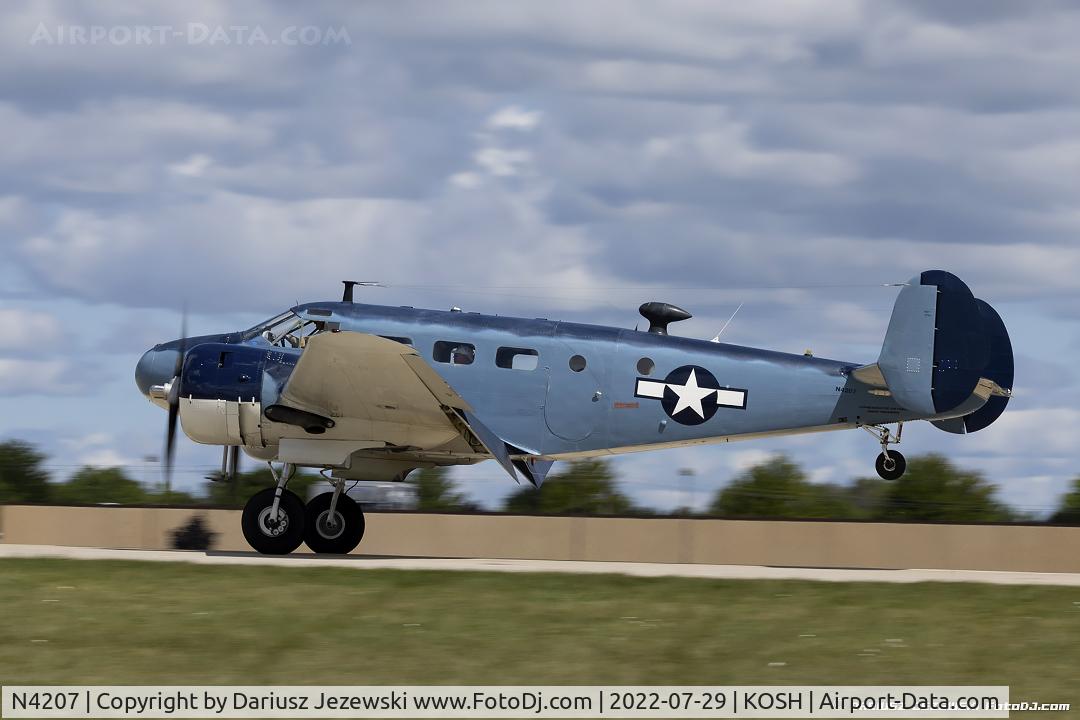 N4207, 1943 Beech UC-45J (RC-45J/SNB-5P/AT-7) Expeditor Expeditor C/N 4664, Beech RC-45J Expeditor  C/N 67124, N4207