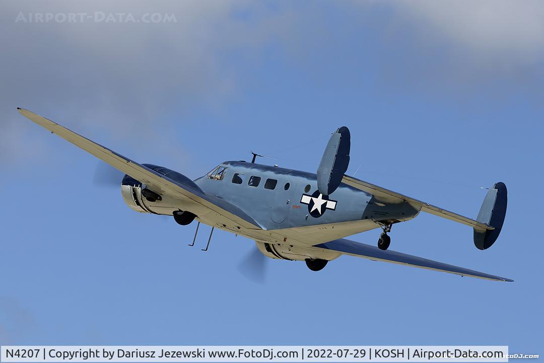 N4207, 1943 Beech UC-45J (RC-45J/SNB-5P/AT-7) Expeditor Expeditor C/N 4664, Beech RC-45J Expeditor  C/N 67124, N4207