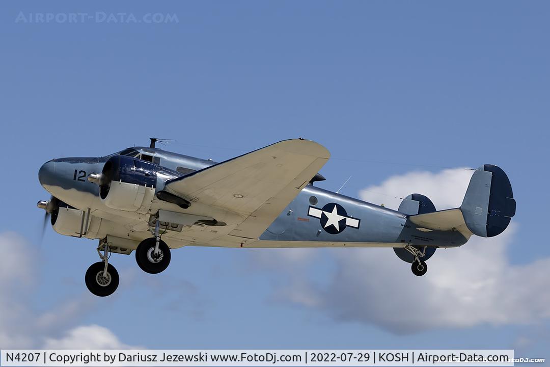 N4207, 1943 Beech UC-45J (RC-45J/SNB-5P/AT-7) Expeditor Expeditor C/N 4664, Beech RC-45J Expeditor  C/N 67124, N4207