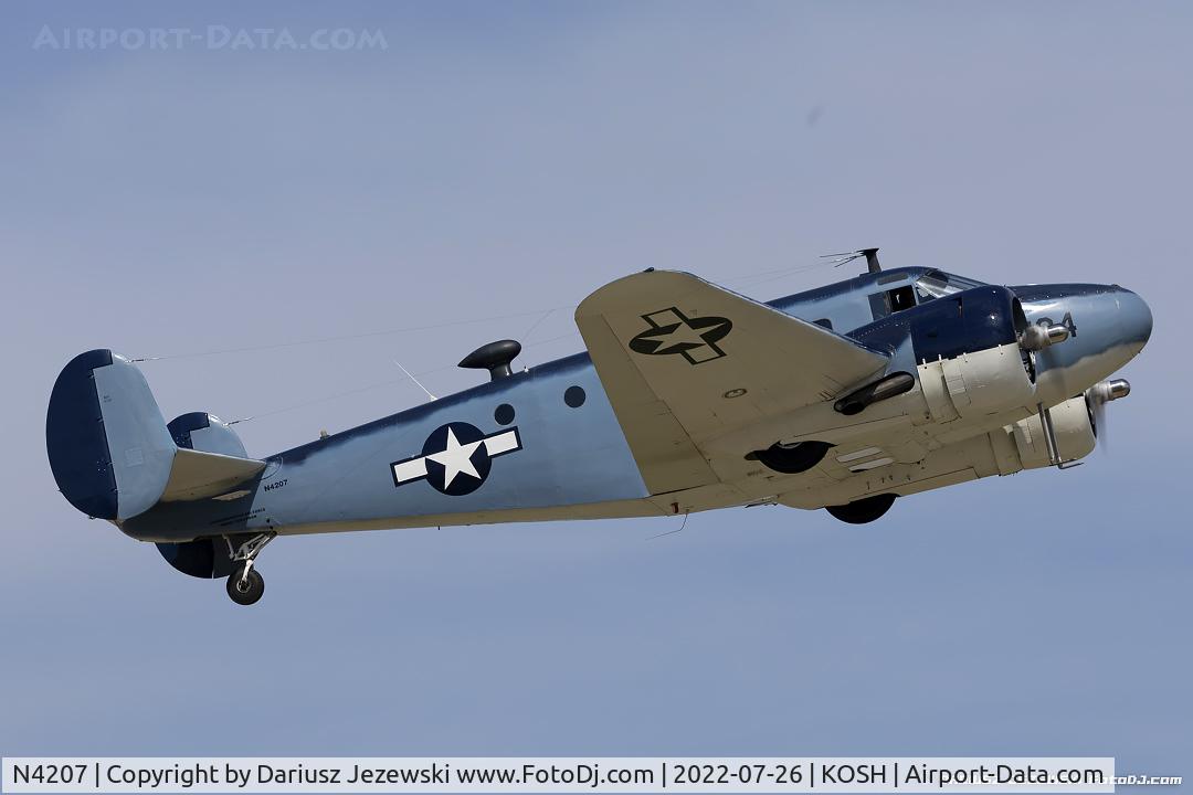 N4207, 1943 Beech UC-45J (RC-45J/SNB-5P/AT-7) Expeditor Expeditor C/N 4664, Beech RC-45J Expeditor  C/N 67124, N4207