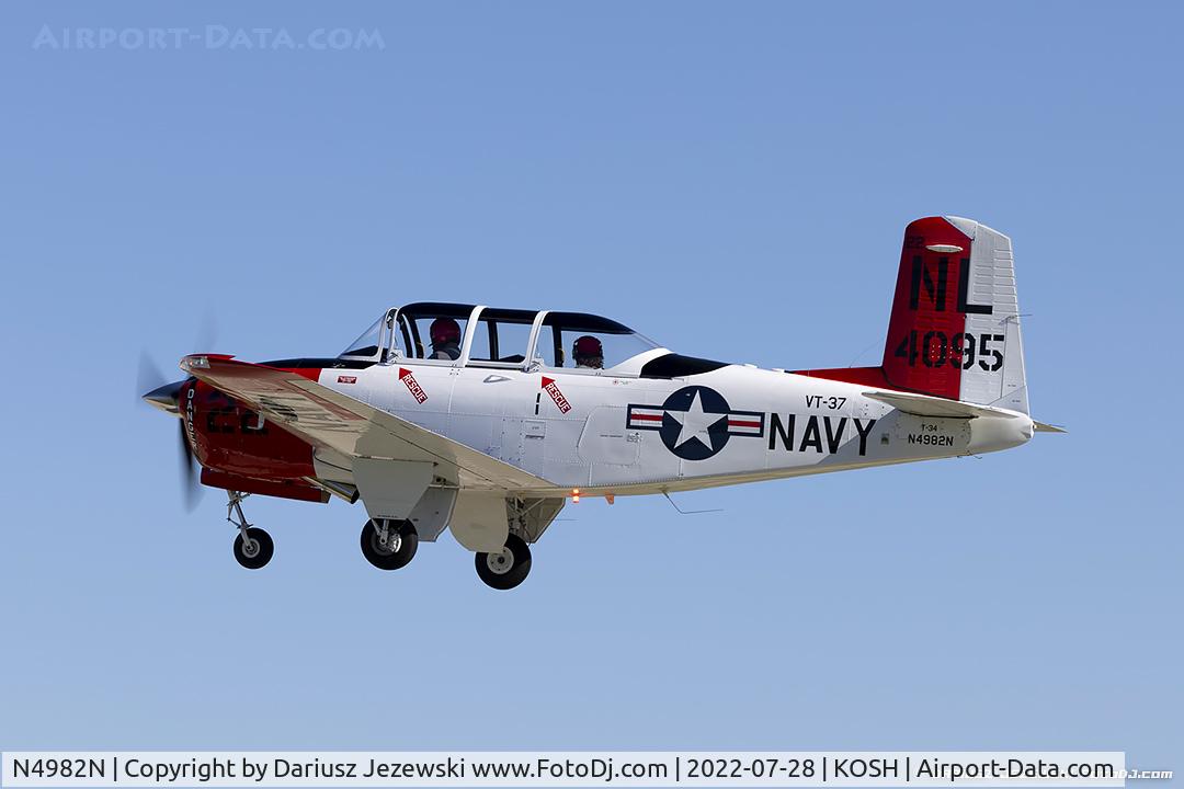 N4982N, Beech (CCF) T-34A (A45) Mentor C/N CCF34-64, Beech A45 (T-34A) Mentor  C/N 53-4095, N4982N