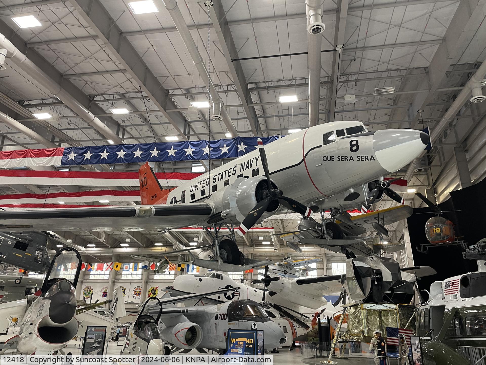 12418, 1942 Douglas LC-47H-20-DL Skytrain C/N 9358, An US Navy Skytrain from Air Development Squadron 6 at Naval Air Station Patuxent River on display at the National Naval Aviation Museum