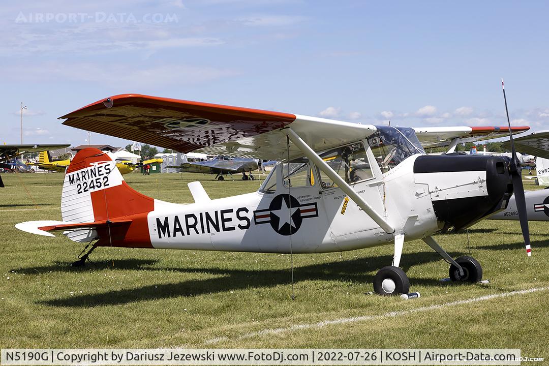 N5190G, 1951 Cessna 305A C/N 22452, Cessna 305A L-19A Bird Dog  C/N 22452, N5190G