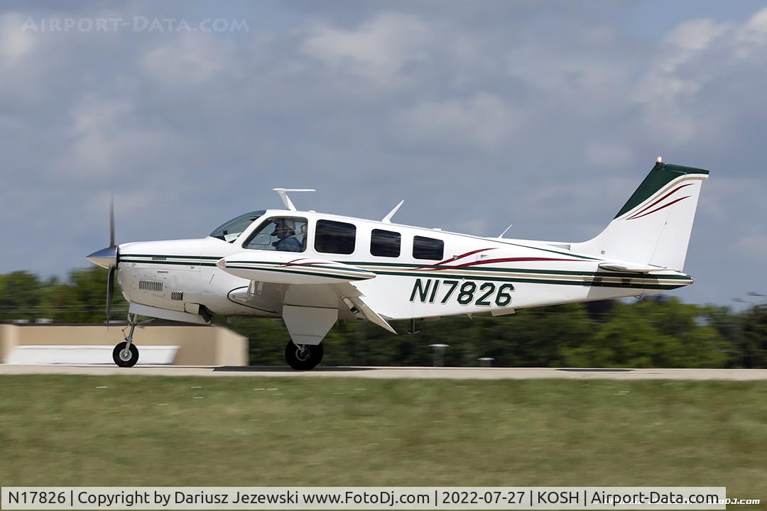 N17826, 1977 Beech A36 Bonanza 36 C/N E-1036, Beech A36 Bonanza  C/N E-1036, N17826