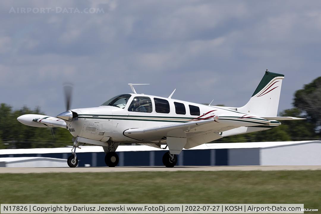 N17826, 1977 Beech A36 Bonanza 36 C/N E-1036, Beech A36 Bonanza  C/N E-1036, N17826