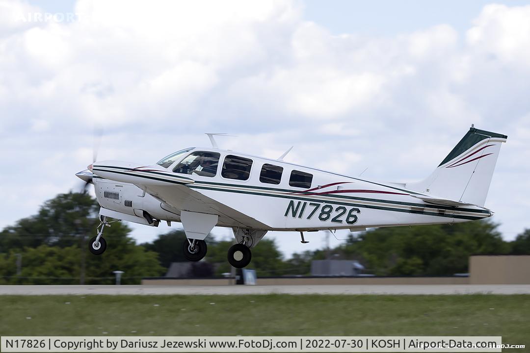 N17826, 1977 Beech A36 Bonanza 36 C/N E-1036, Beech A36 Bonanza  C/N E-1036, N17826