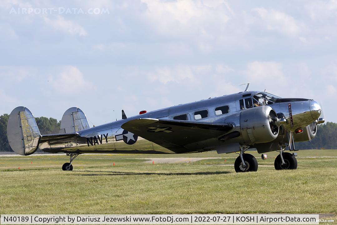 N40189, 1943 Beech RC-45J Expeditor C/N 5523, Beech RC-45J Expeditor  C/N 51218, N40189