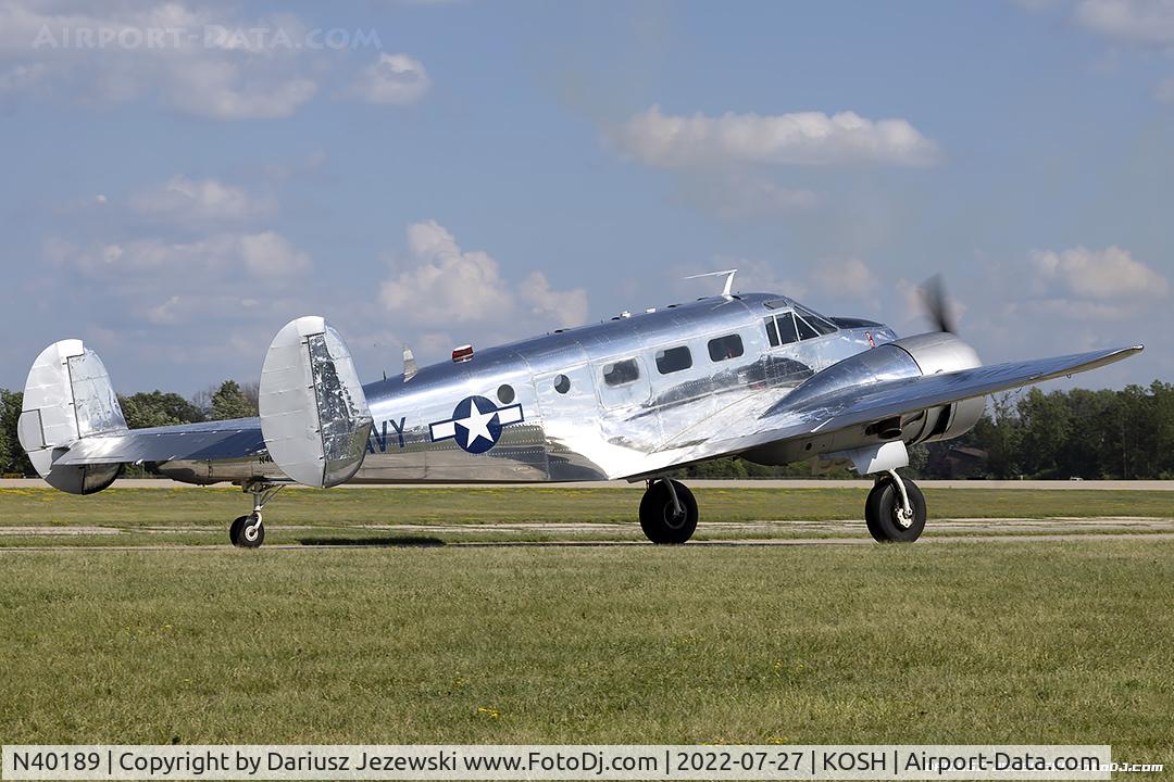 N40189, 1943 Beech RC-45J Expeditor C/N 5523, Beech RC-45J Expeditor  C/N 51218, N40189