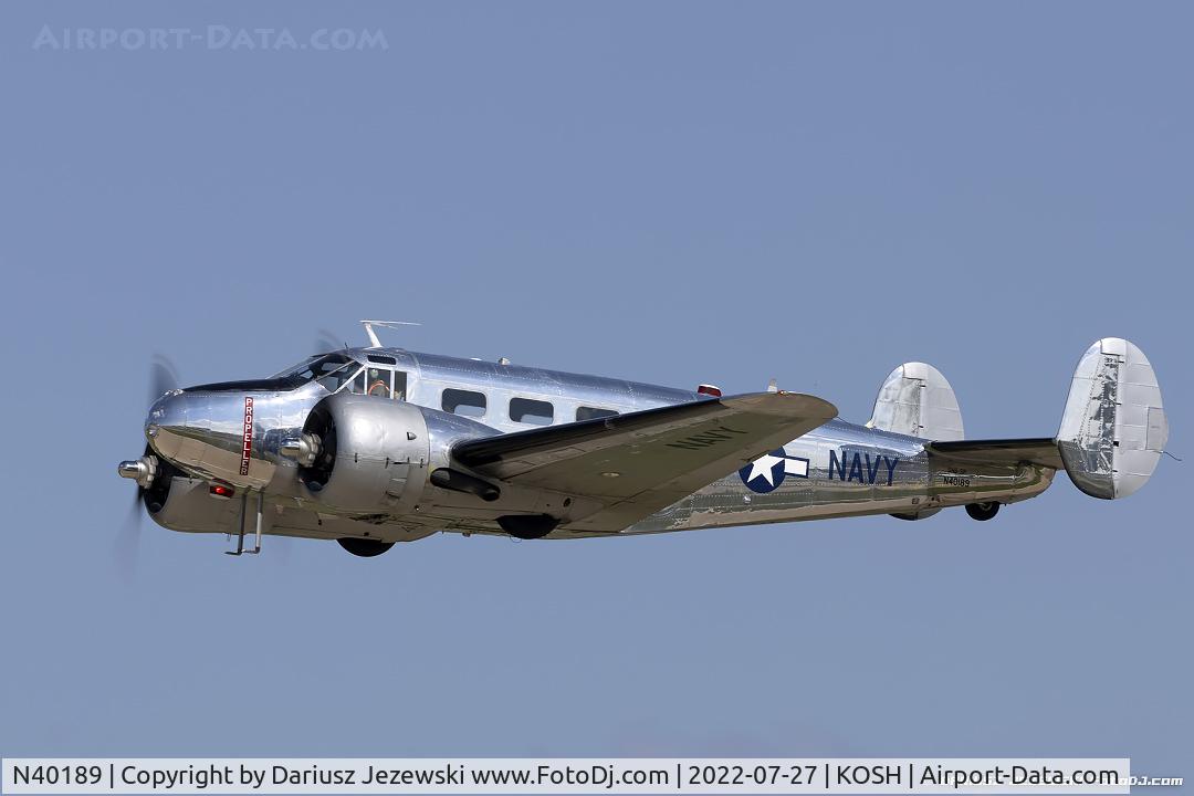 N40189, 1943 Beech RC-45J Expeditor C/N 5523, Beech RC-45J Expeditor  C/N 51218, N40189