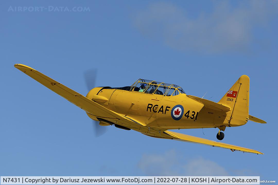 N7431, 1952 Canadian Car & Foundry Harvard MK IV C/N CCF4 222, Canadian Car & Foundry Harvard Mk.IV  C/N CCF4 222, NX7431