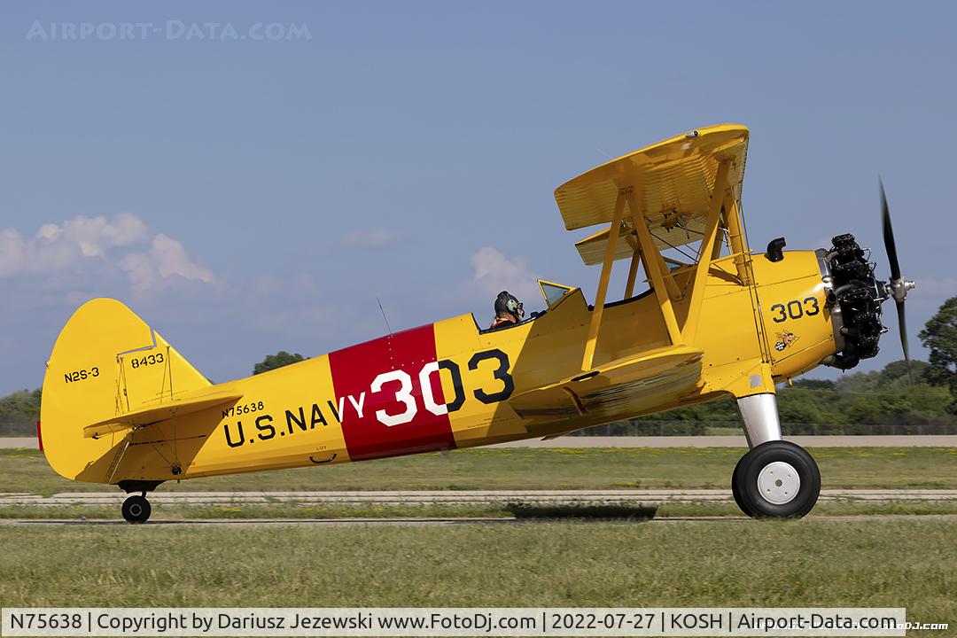 N75638, 1943 Boeing E75 C/N 75-8433, Boeing E75 Stearman  C/N 75-8433, N75638