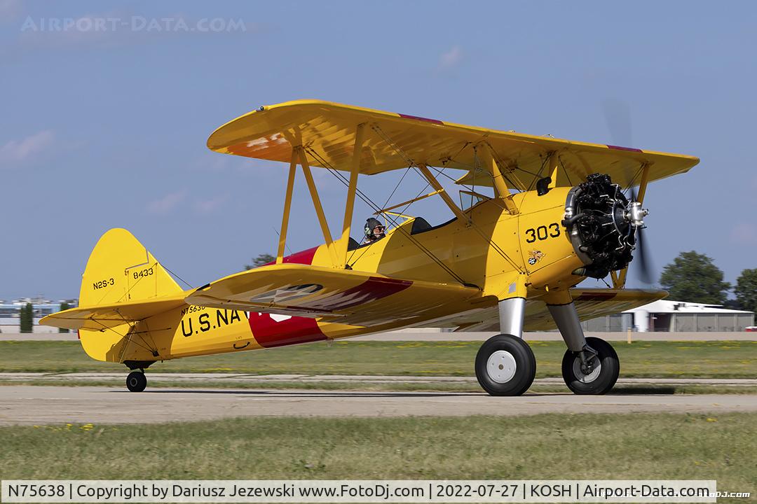 N75638, 1943 Boeing E75 C/N 75-8433, Boeing E75 Stearman  C/N 75-8433, N75638