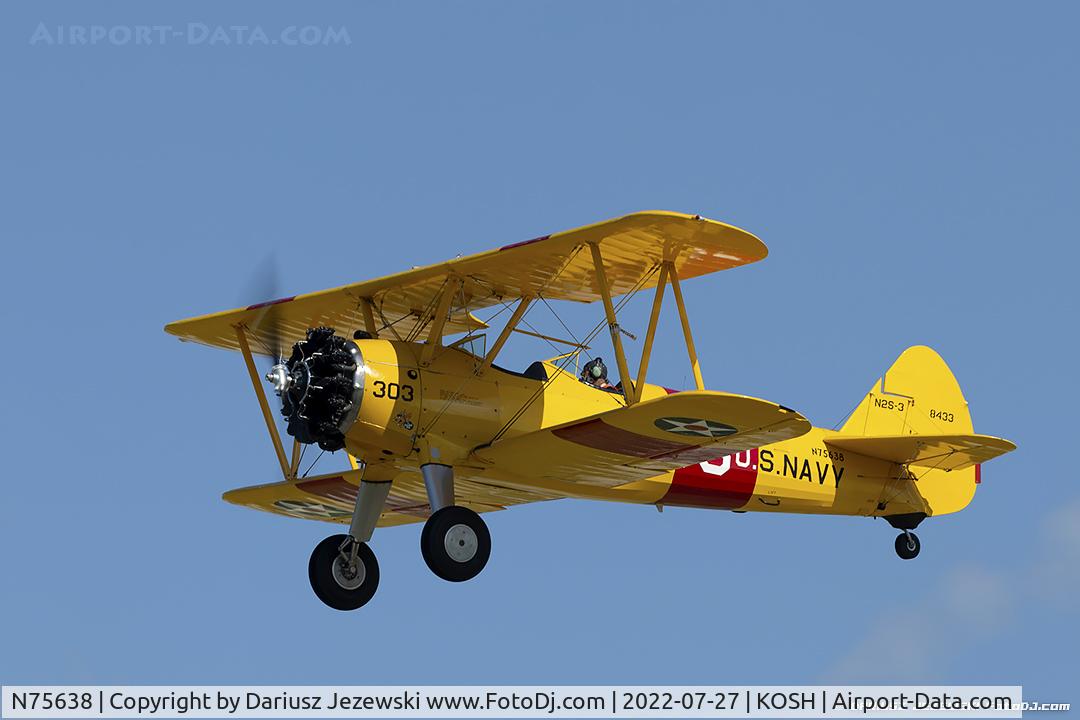 N75638, 1943 Boeing E75 C/N 75-8433, Boeing E75 Stearman  C/N 75-8433, N75638