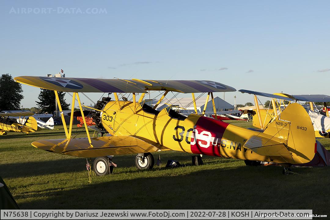 N75638, 1943 Boeing E75 C/N 75-8433, Boeing E75 Stearman  C/N 75-8433, N75638