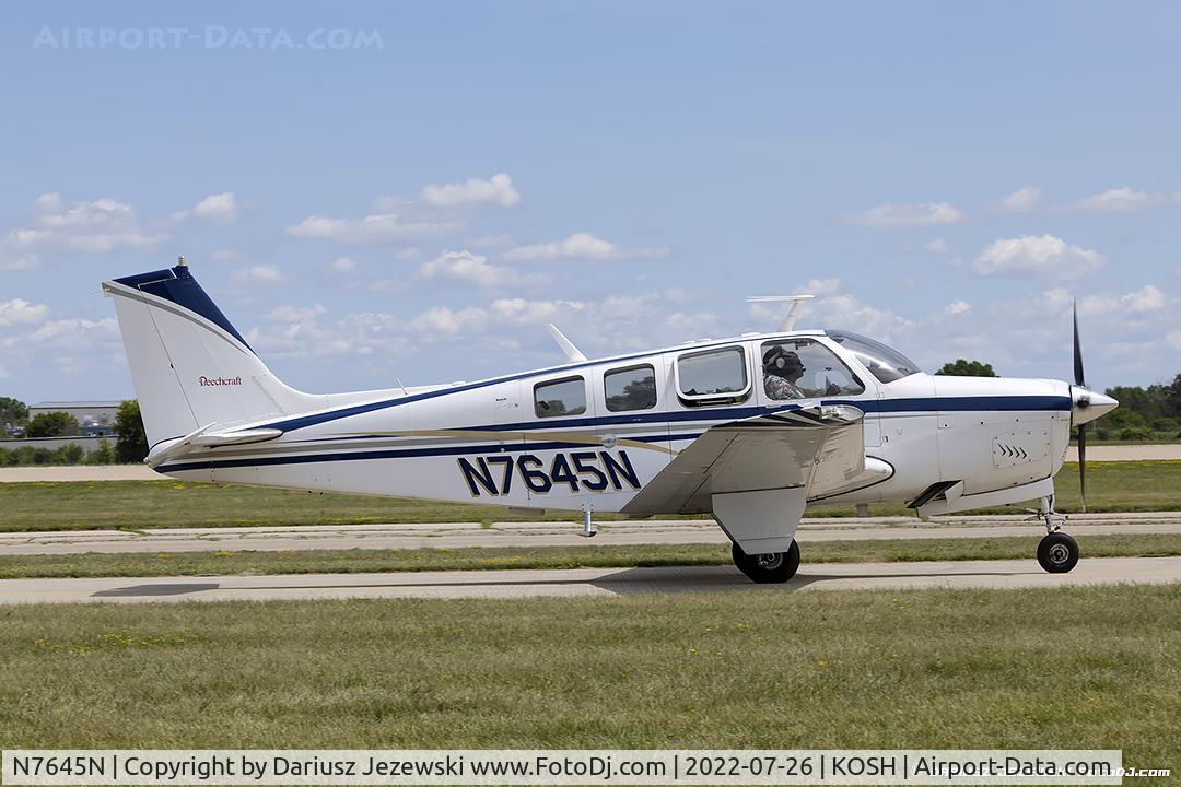 N7645N, 1968 Beech 36 Bonanza C/N E-65, Beech 36 Bonanza  C/N E-65, N7645N