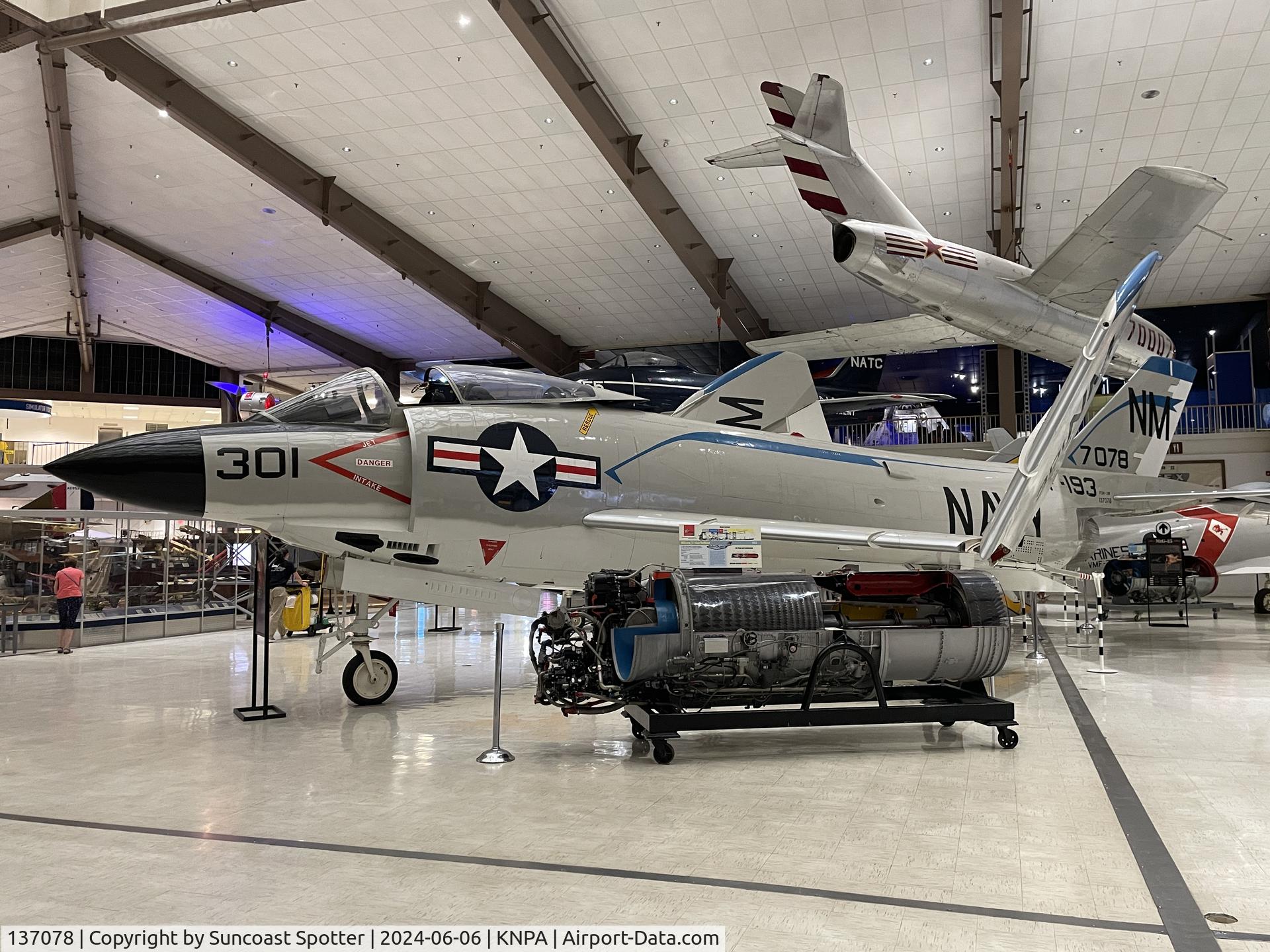 137078, McDonnell MF-3B Demon C/N 259, An US Navy F3H Demon from Fighter Squadron 193 on the USS Bon Homme Richard on display at the National Naval Aviation Museum