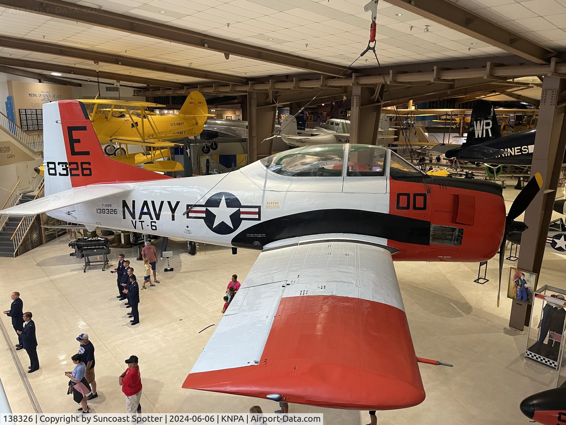 138326, North American T-28B Trojan C/N 200-397, An US Navy T-28 Trojan from Training Squadron 6 at Naval Air Station Whiting Field on display at the National Naval Aviation Museum