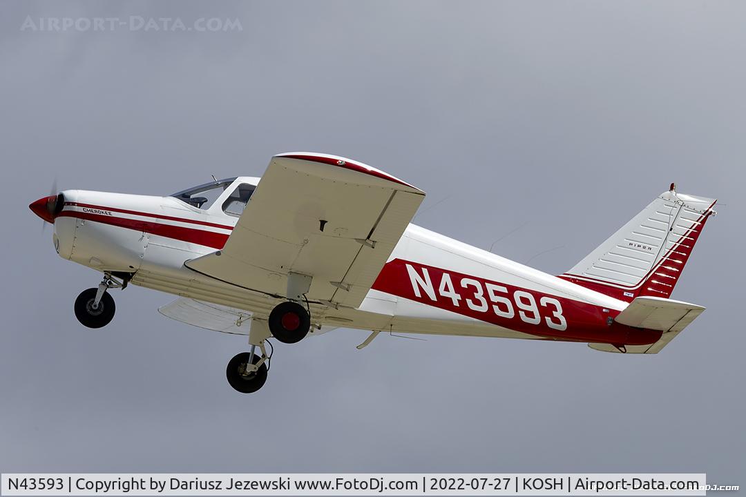N43593, 1974 Piper PA-28-140 C/N 28-7425380, Piper PA-28-140 Cherokee Cruiser  C/N 28-7425380, N43593