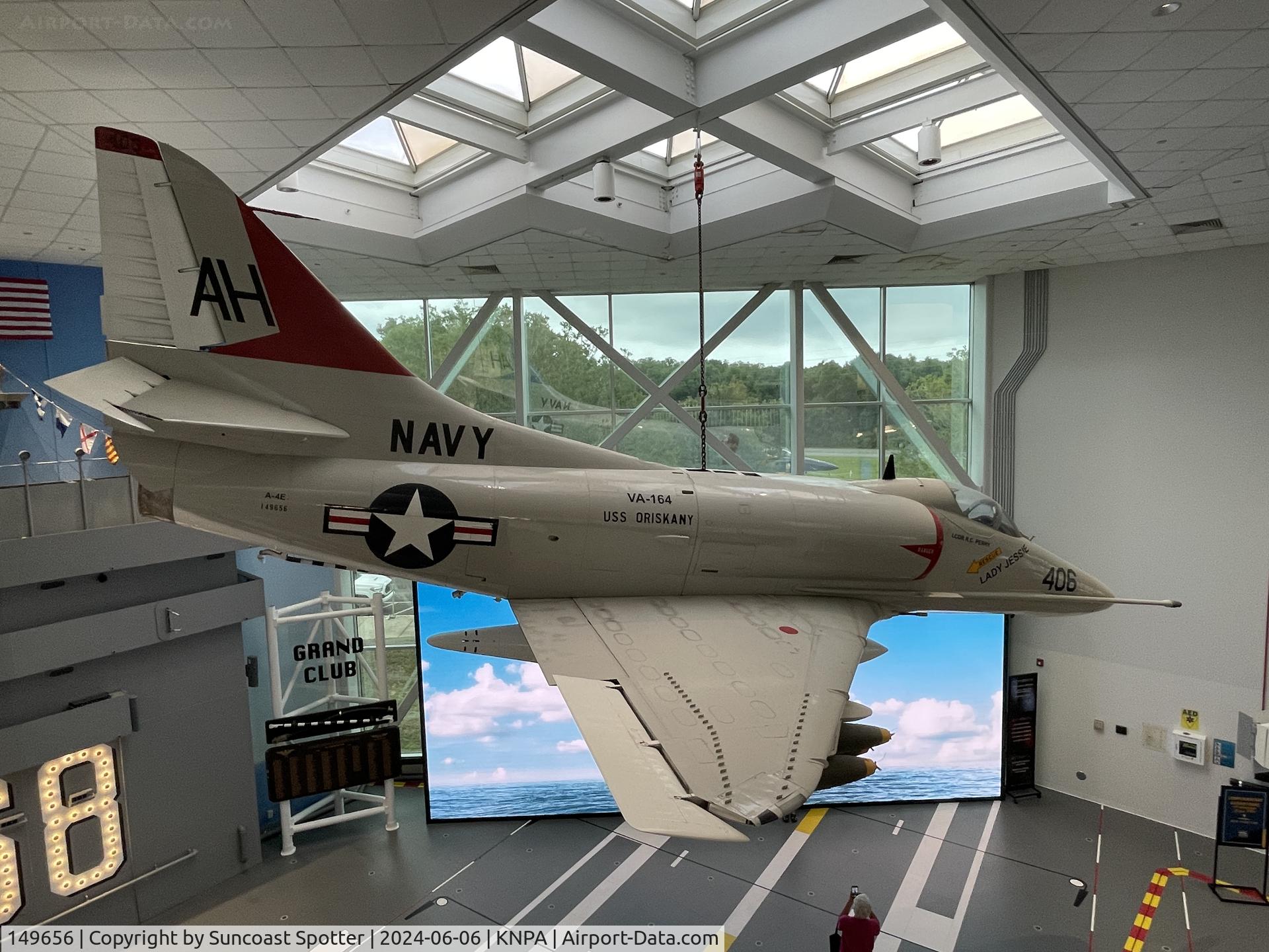 149656, Douglas A-4E Skyhawk C/N 12980, An US Navy A4D Skyhawk from Attack Squadron 164 on the USS Oriskany on display at the National Naval Aviation Museum