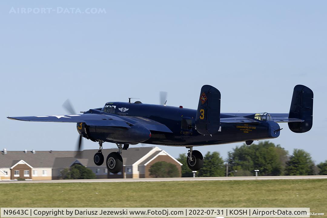 N9643C, 1944 North American B-25J Mitchell Mitchell C/N 108-47512, North American B-25J Mitchell 