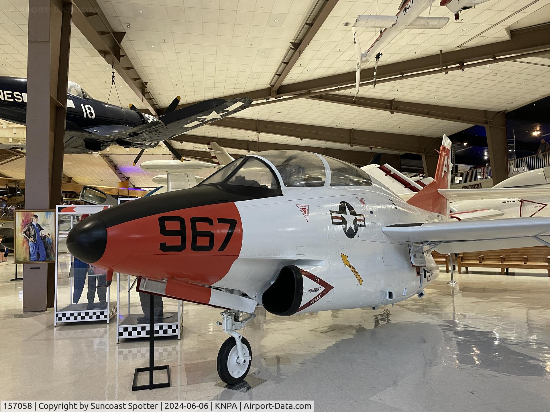 157058, Rockwell T-2C Buckeye C/N 332-29, An US Navy T-2 Buckeye from Training Squadron 9 at Naval Air Station Meridian on display at the National Naval Aviation Museum