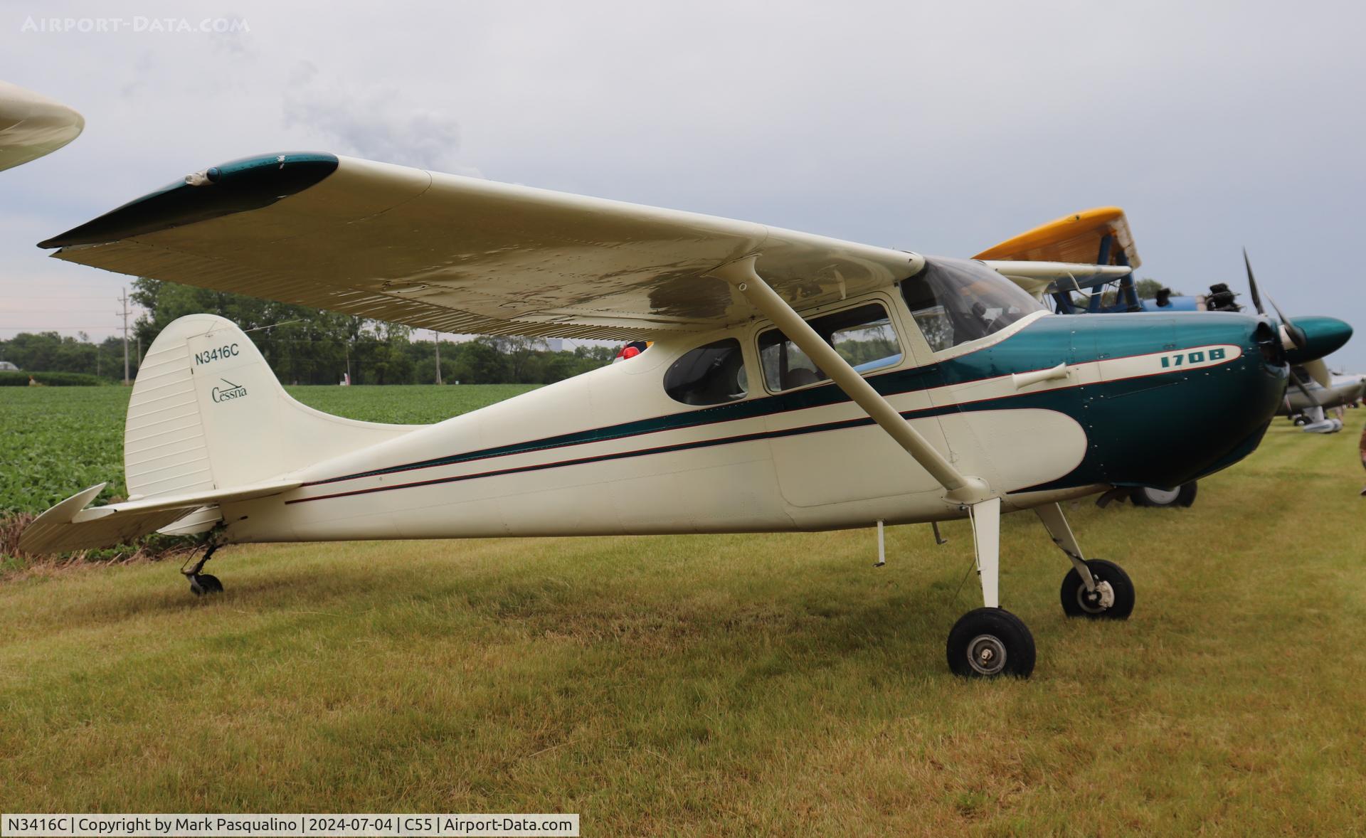 N3416C, 1954 Cessna 170B C/N 26459, Cessna 170B