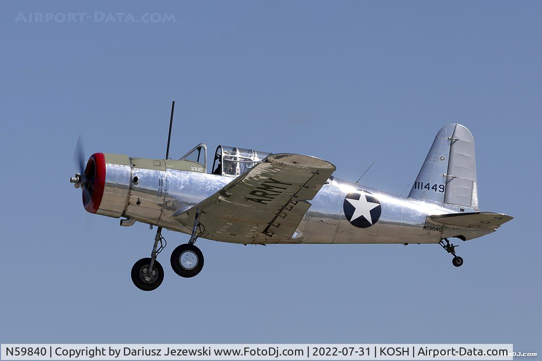 N59840, 1946 Consolidated Vultee BT-13B (SNV-2) C/N 2459, Consolidated Vultee BT-13B (SNV-2) Valiant  C/N 2459, N59840