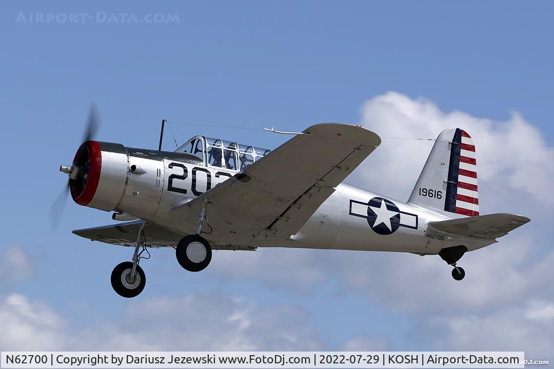 N62700, 1941 Convair BT-13A Valiant C/N 1850, Convair BT-13A Valiant  C/N 1850, N62700