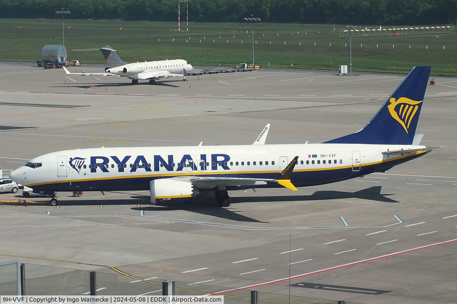 9H-VVF, 2022 Boeing 737-8-200 MAX C/N 62345/8469, 737-8-200 MAX 8 of Ryanair at Köln-Bonn (Cologne / Bonn) airport