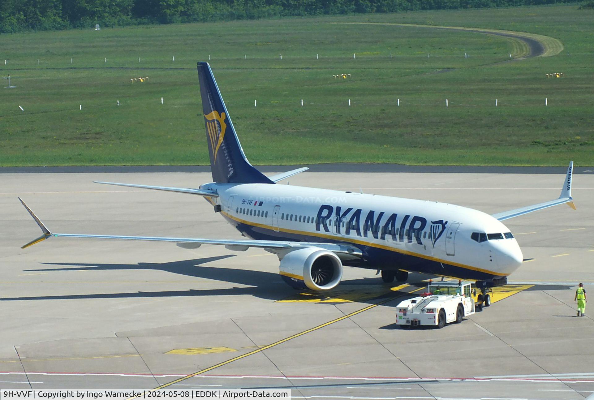 9H-VVF, 2022 Boeing 737-8-200 MAX C/N 62345/8469, 737-8-200 MAX 8 of Ryanair at Köln-Bonn (Cologne / Bonn) airport