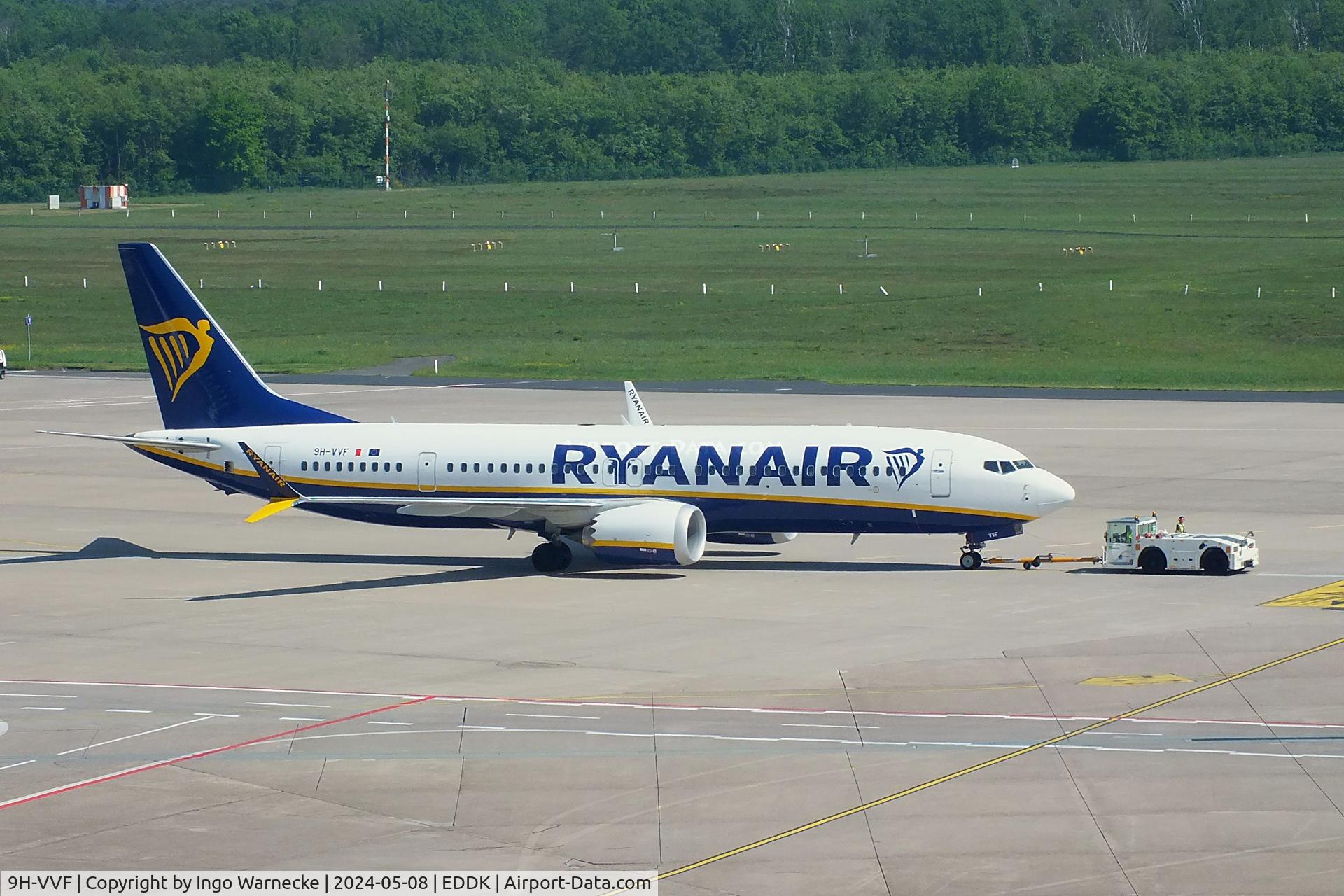 9H-VVF, 2022 Boeing 737-8-200 MAX C/N 62345/8469, 737-8-200 MAX 8 of Ryanair at Köln-Bonn (Cologne / Bonn) airport