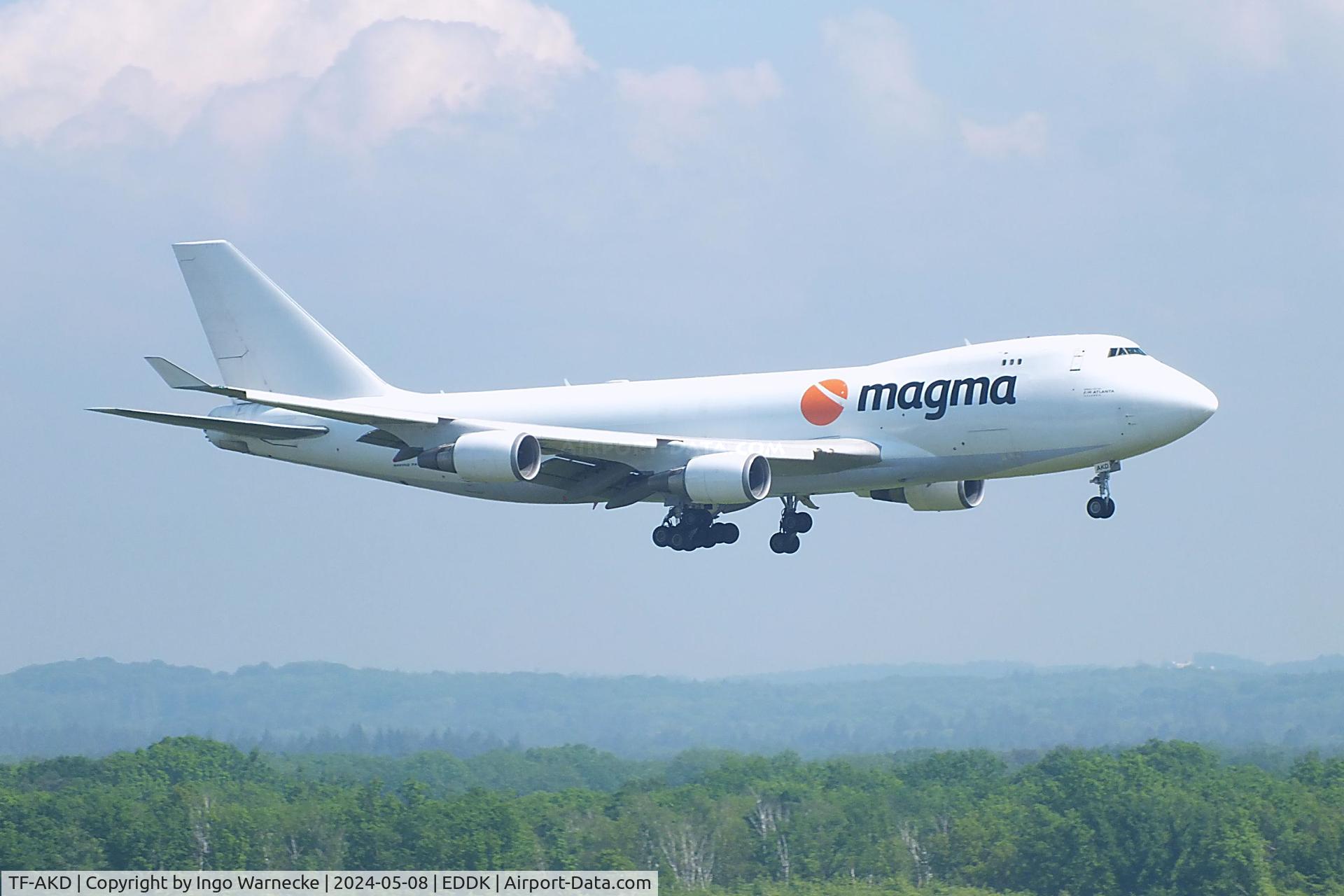 TF-AKD, 2000 Boeing 747-409F/SCD C/N 30760, Boeing 747-409F/SCD of Atlanta Icelandic operated for Magma Aviation at Köln-Bonn (Cologne / Bonn) airport