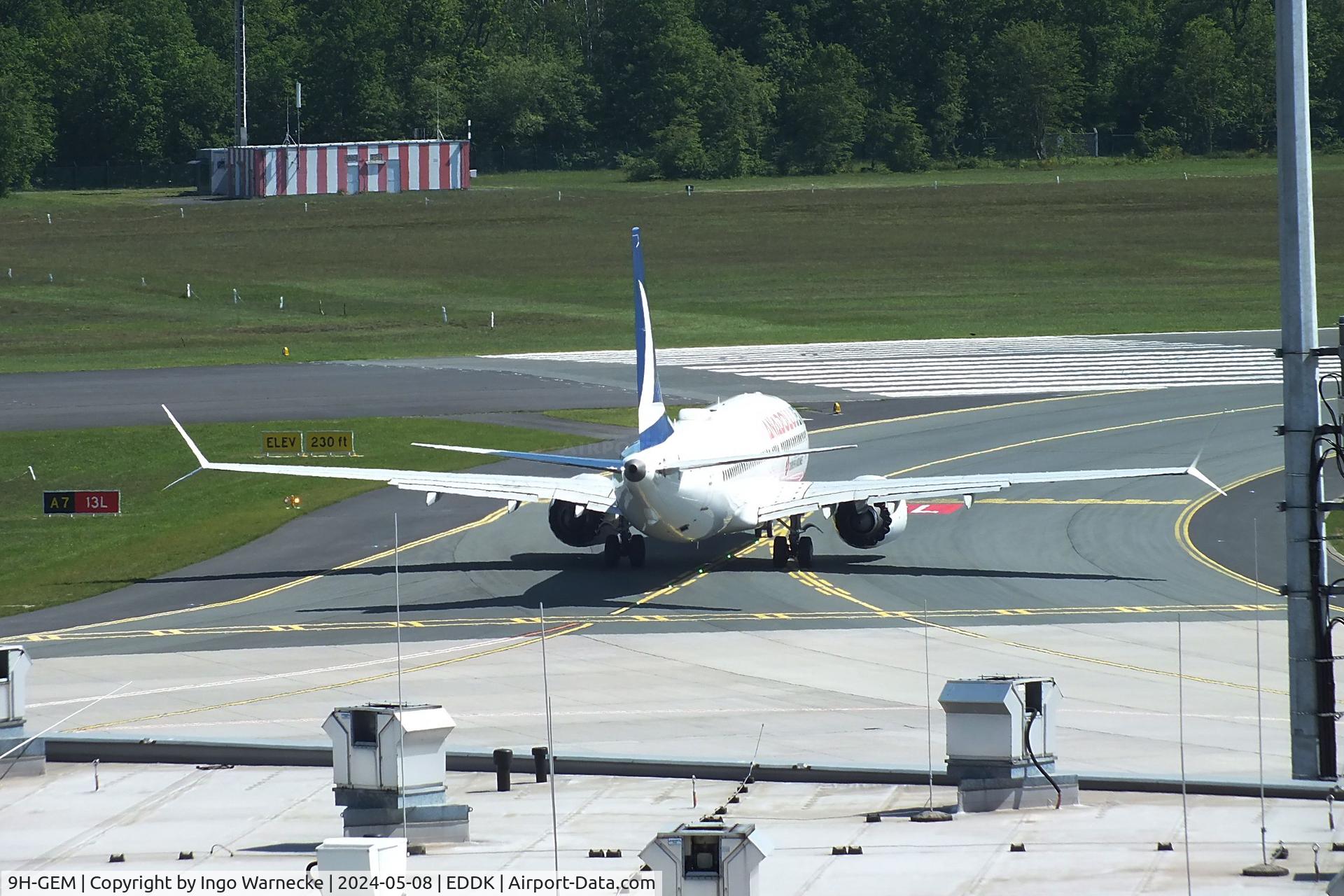 9H-GEM, 2017 Boeing 737-8 MAX C/N 42830, Boeing 737-8 MAX 8 of AnadoluJet at Köln-Bonn (Cologne / Bonn) airport