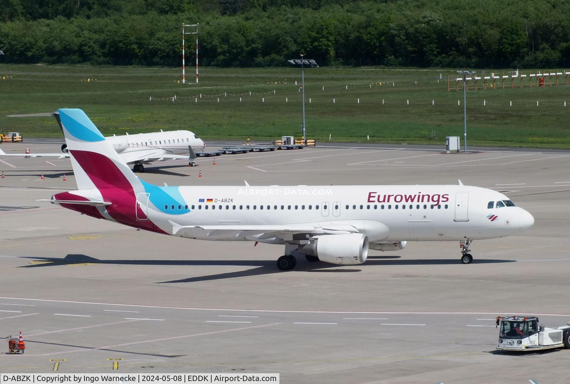 D-ABZK, 2007 Airbus A320-216 C/N 3213, Airbus A320-216 of Eurowings at Köln-Bonn (Cologne / Bonn) airport
