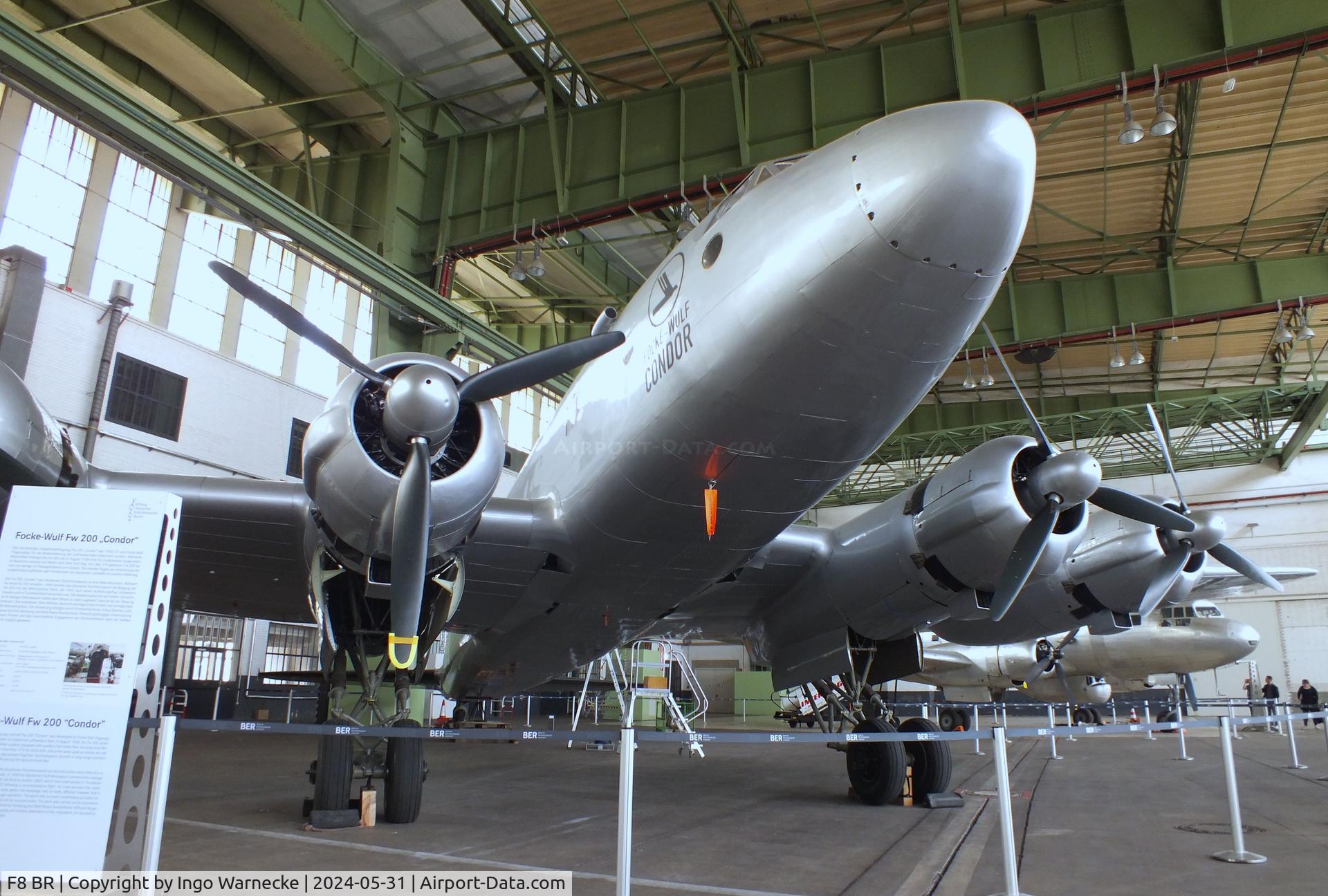 F8 BR, 1941 Focke-Wulf Fw-200C-3 Condor C/N 0063, Focke-Wulf Fw 200C-3 Condor, restored/rebuilt without any military equipment, airframe modifications, armament + parts from an other aircraft for DTM (Deutsches Technikmuseum) by Airbus/Lufthansa, preserved at former Tempelhof airport, hangar 7