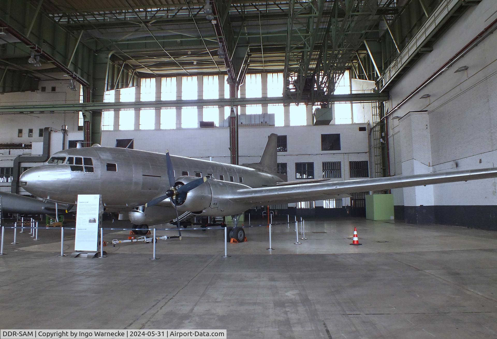 DDR-SAM, 1958 Ilyushin (VEB) Il-14P C/N 14803045, Ilyushin (VEB) Il-14P CRATE preserved at Tempelhof airport, hangar 7