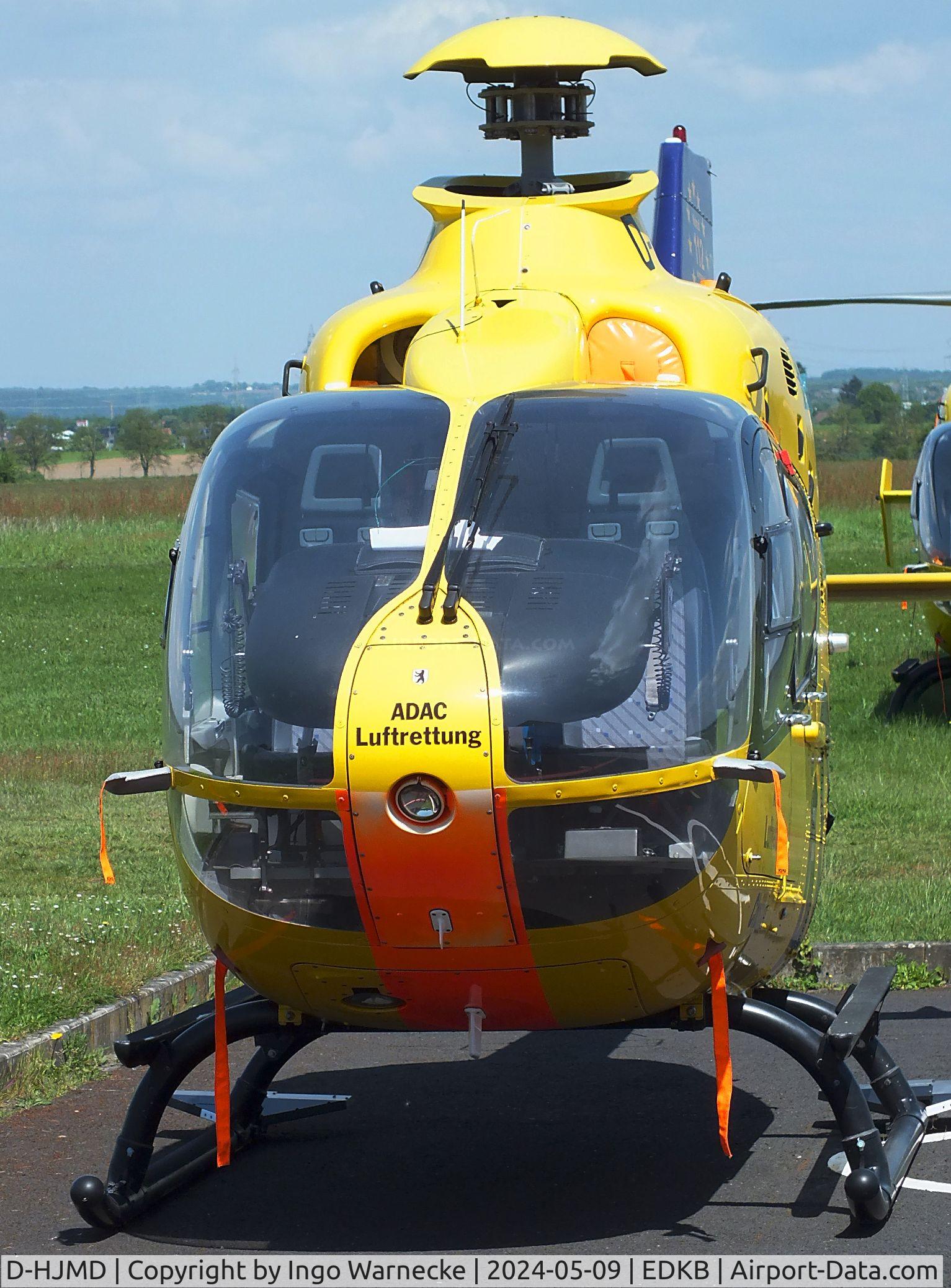 D-HJMD, Eurocopter EC-135P-2 C/N 0463, Eurocopter EC135P2 (minus main rotor blades) EMS-helicopter of ADAC Luftrettung at Bonn-Hangelar airfield '2405
