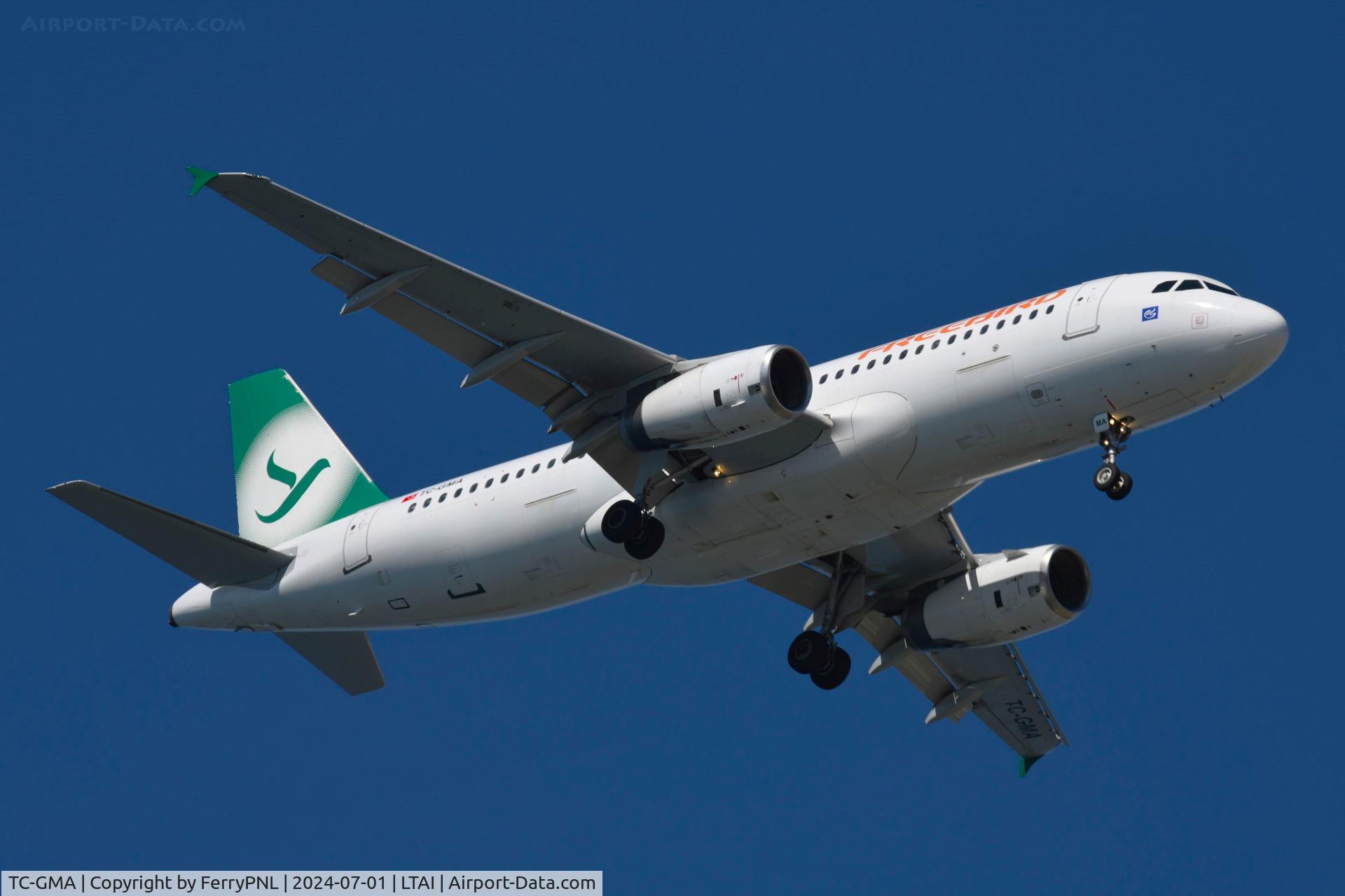 TC-GMA, 2009 Airbus A320-232 C/N 3873, Freebird green A320