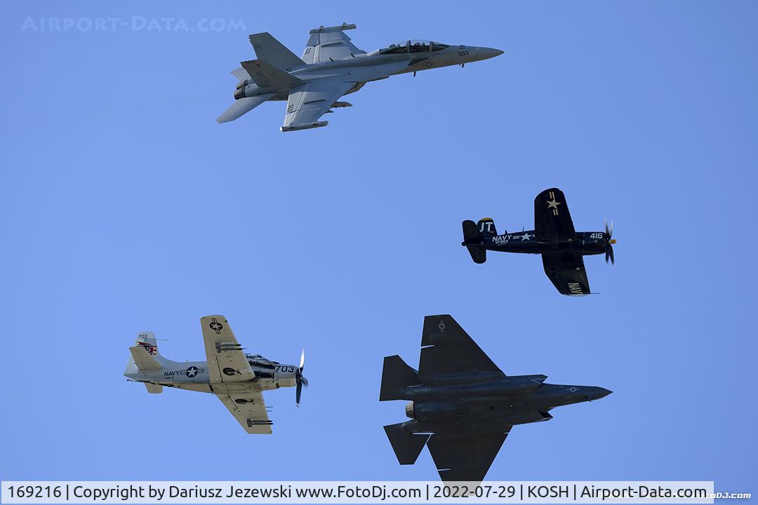 169216, Boeing EA-18G Growler C/N G149, Oshkosh 2022 Heritage Flight: F-35, Corsair, Skyraider, EA-18G Growler
