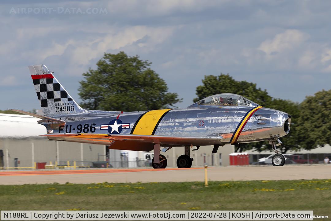 N188RL, 1952 North American F-86F Sabre C/N 191-682, North American F-86F (CWF86-F-30-NA) Sabre 