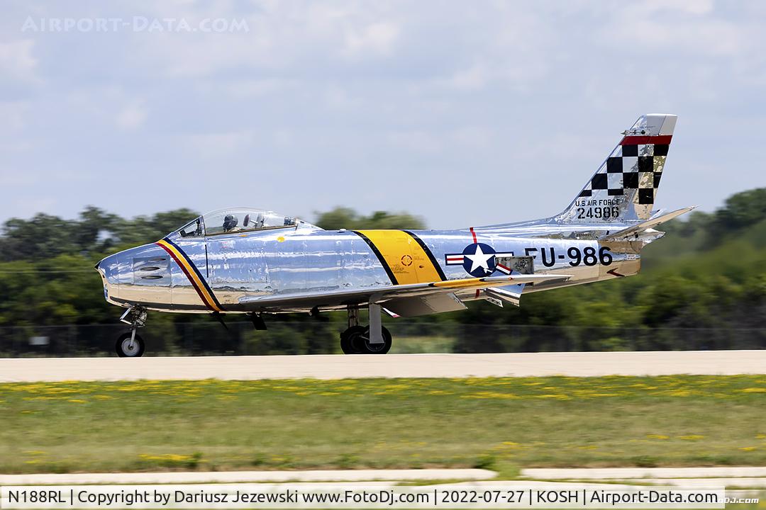N188RL, 1952 North American F-86F Sabre C/N 191-682, North American F-86F (CWF86-F-30-NA) Sabre 