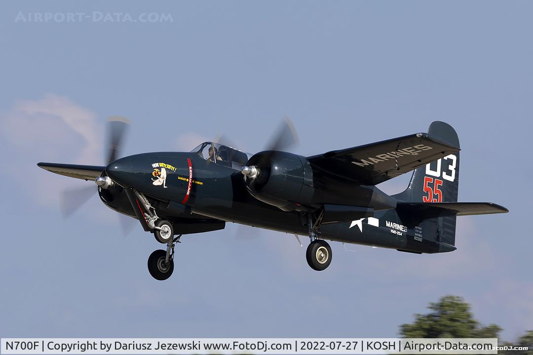 N700F, 1945 Grumman F7F-3 Tigercat C/N C.132, Grumman F7F-3 Tigercat  C/N 80390, NX700F