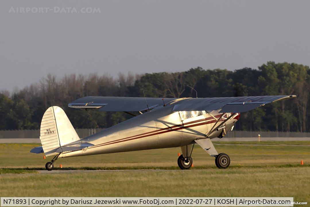 N71893, 1946 Luscombe 8A C/N 3320, Luscombe 8A Luscome Master  C/N 3320, NC71893