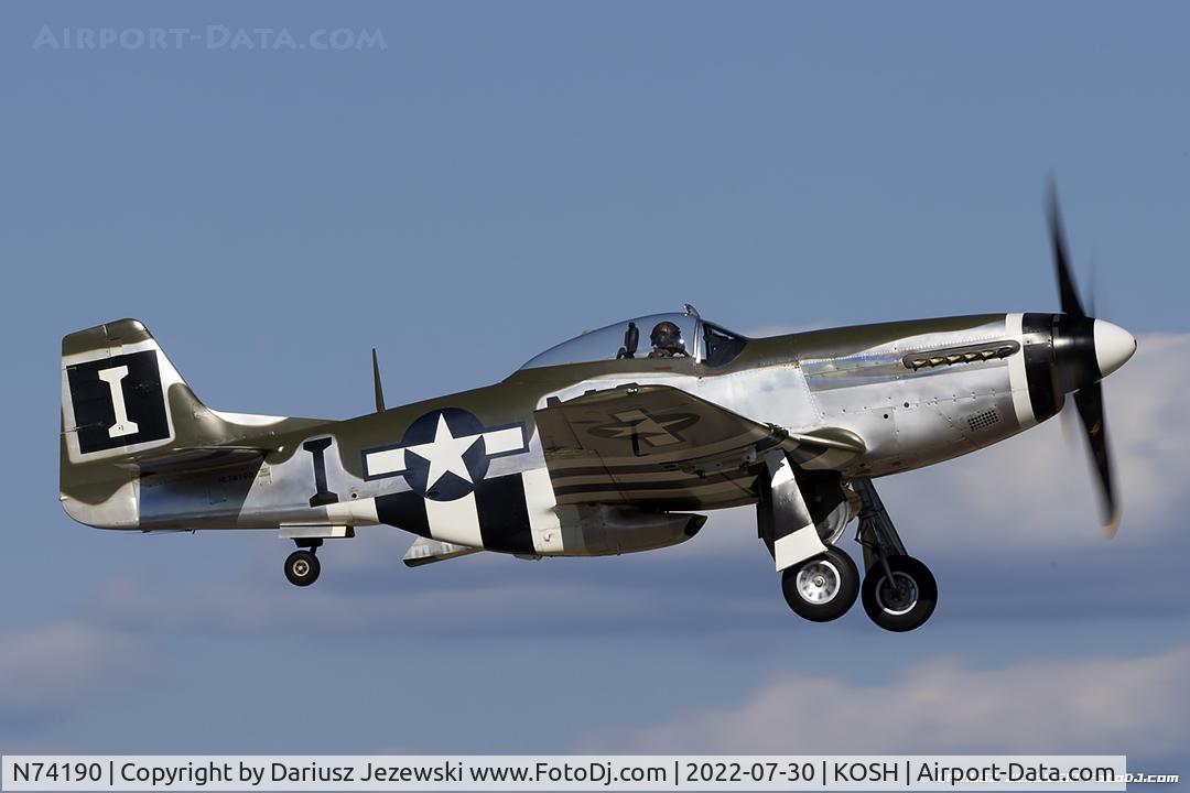 N74190, 1944 North American F-51D Mustang C/N 44-75452, North American F-51D Mustang 