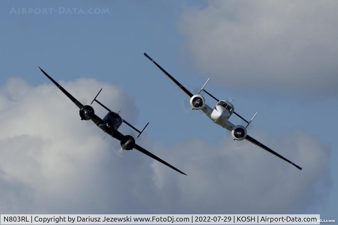 N803RL, 2018 Vans RV- 8 C/N 83478, Matt Younking with another Beech 18 in formation flying