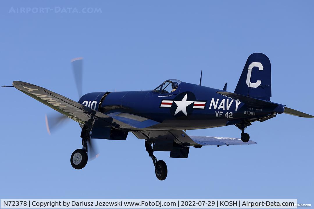 N72378, 1946 Vought F4U-4 Corsair C/N 9542, Chance Vought F4U-4 Corsair  C/N 97388, NX72378