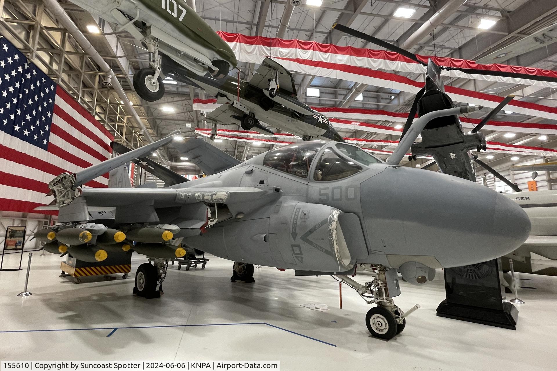 155610, 1968 Grumman A-6E Intruder C/N I-336, An US Navy A-6 Intruder from Attack Squadron 196 at Naval Air Station Whidbey Island on display at the National Naval Aviation Museum