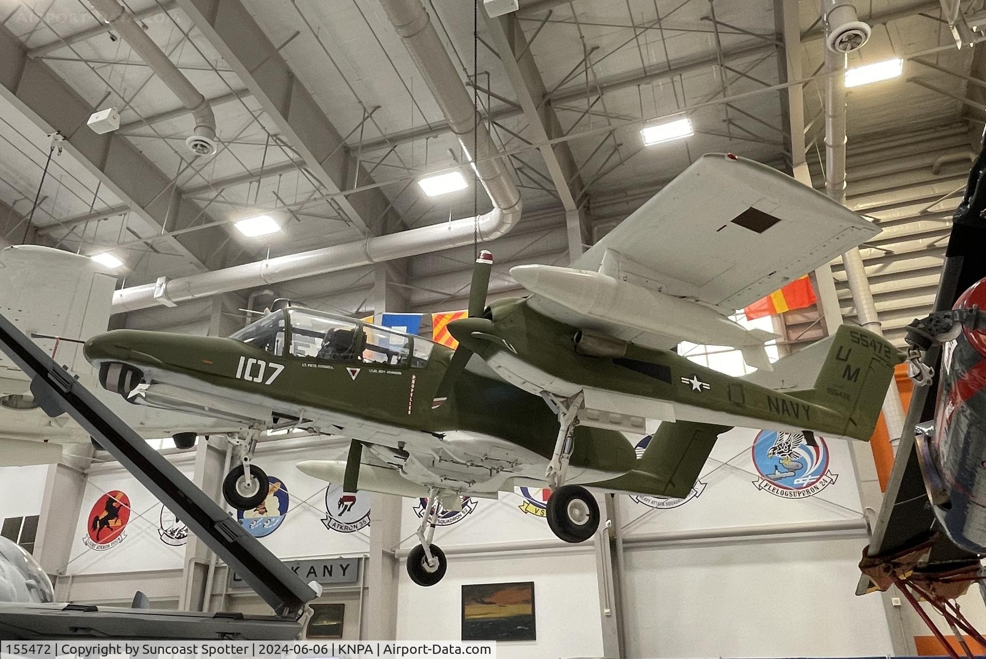 155472, North American Rockwell OV-10D Bronco C/N 305-83, An US Navy OV-10 Bronco from Light Attack Squadron 4 at Binh Thuy Air Base on display at the National Naval Aviation Museum