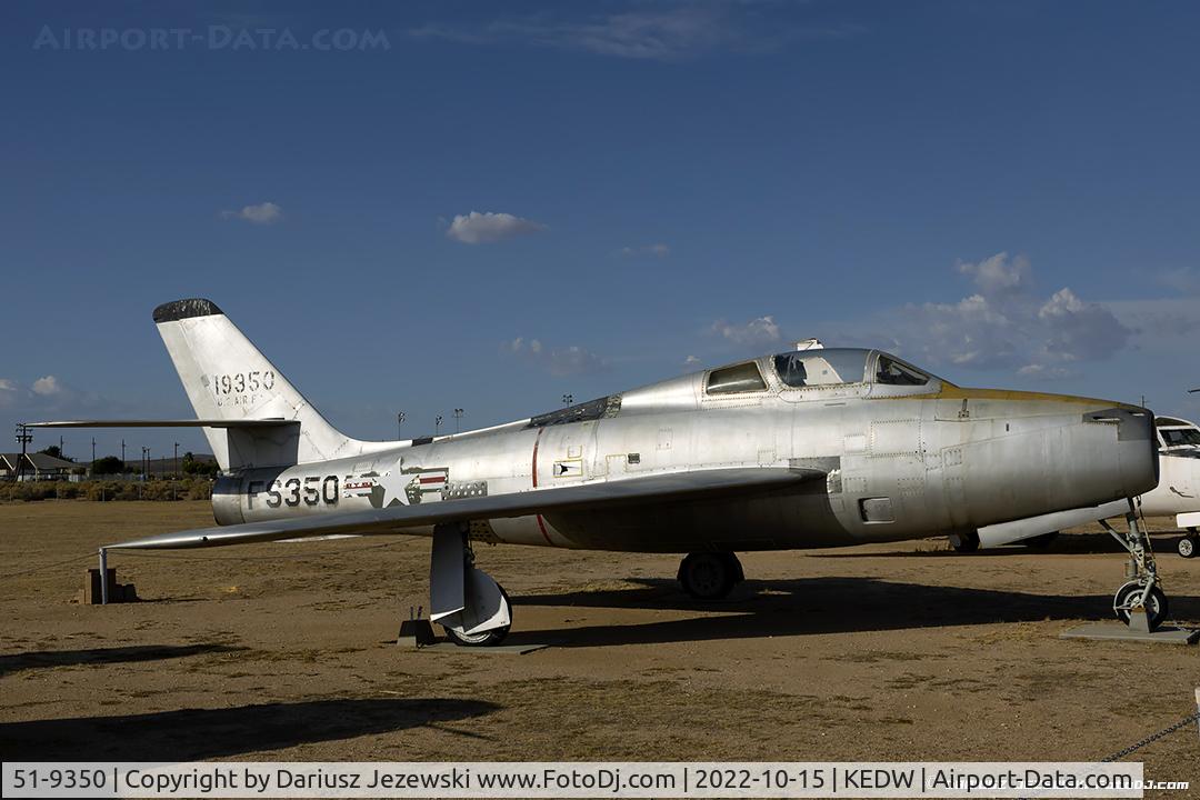 51-9350, General Motors F-84F Thunderstreak C/N Not found 51-9350, Republic F-84F Thunderstreak 51-9350 -  AF Flight Test Center Museum